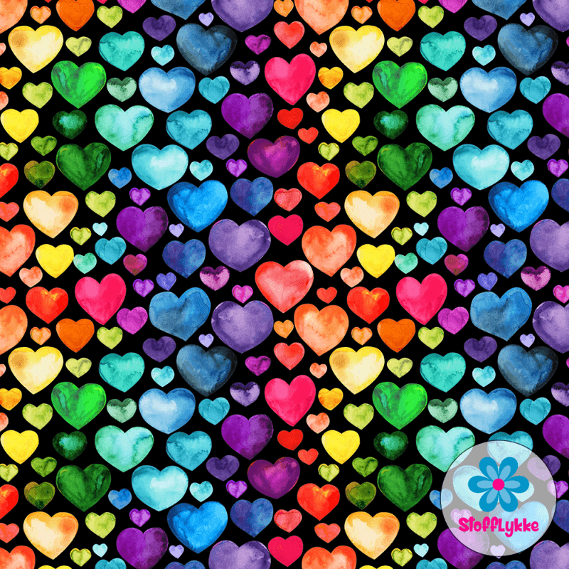 Watercolour Hearts - Jersey
