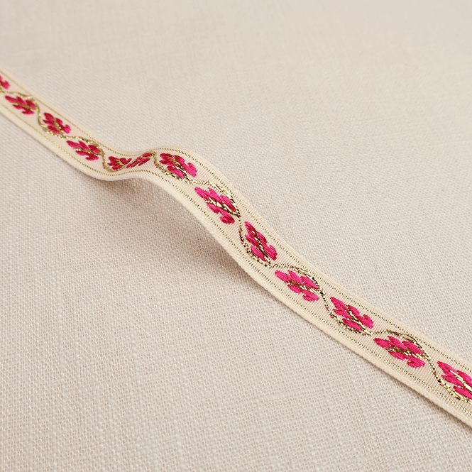 Hovedbilde Tia Mørk Rosa - Pyntebånd 12 mm
