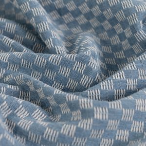 Hovedbilde Checks Lys Bl&aring; - Denim Jacquard