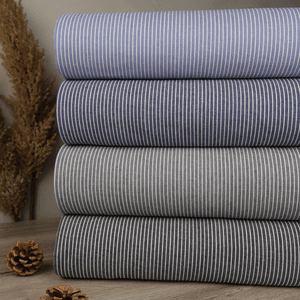 Hovedbilde Lys Bl&aring; Striper - Polycotton