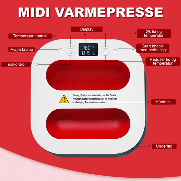 MIDI varmepresse