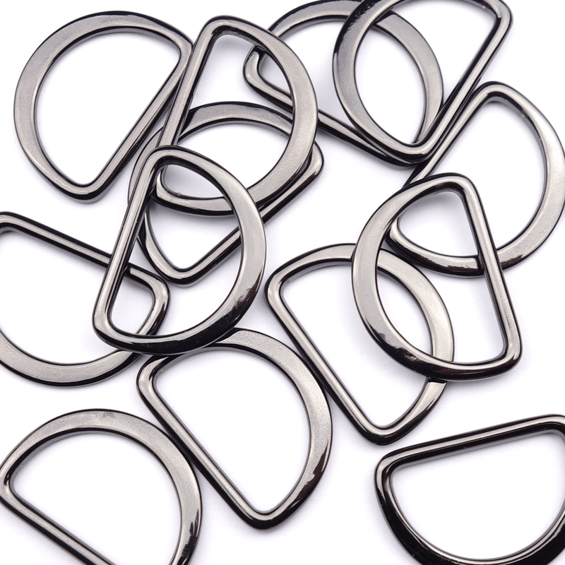 Gunmetal - D-ring 25 mm