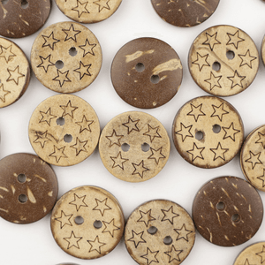 Hovedbilde Stjernedryss - 18 mm Kokosn&oslash;tt Knapp