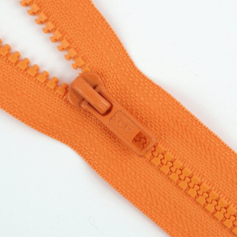 Orange - Delbar Glidelås (6 mm)