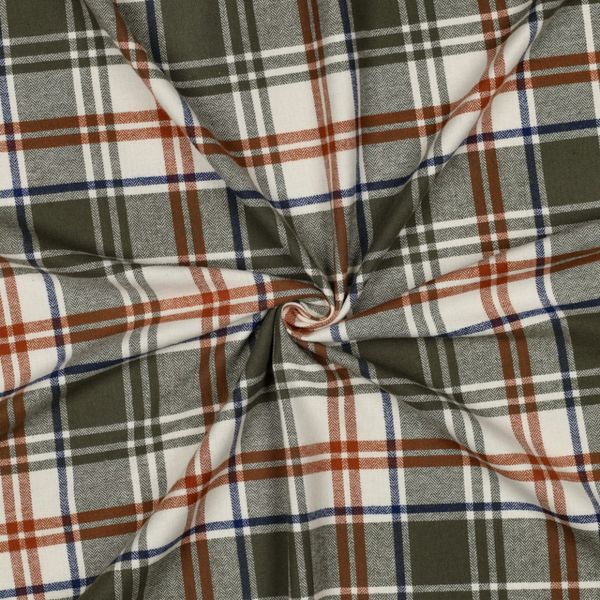 Checks Olive - Flanell