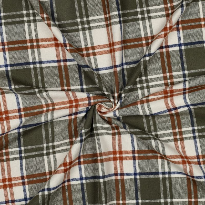 Checks Olive - Flanell