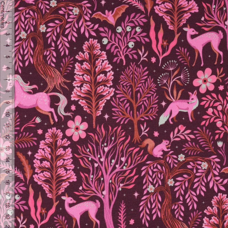 Mystic Woods Bordeaux - French Terry