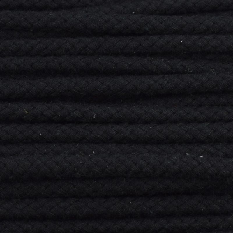 Sort - Rund Snor 5 mm