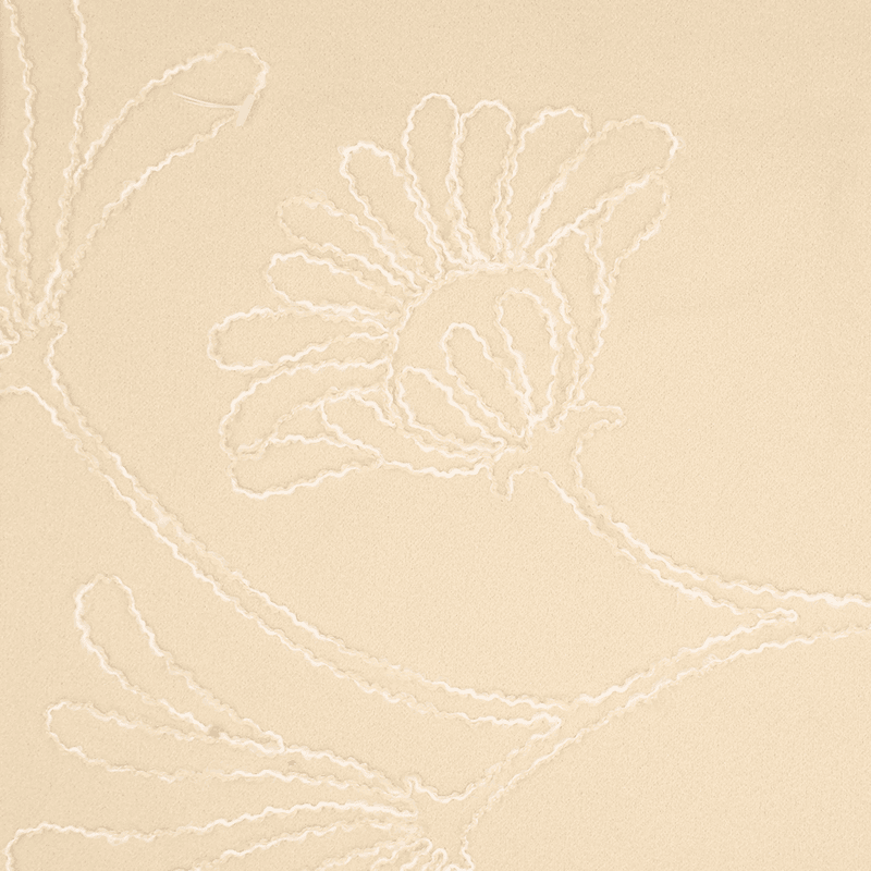 Flora Beige - Brodert Jakkestoff