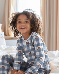 Hovedbilde Peek-a-boo-Bear Bl&aring; - Flanell