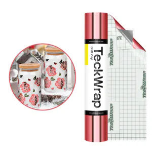 Hovedbilde Bubble Free Mirror Chrome Dekorvinyl - Begonia Rose 30x30cm