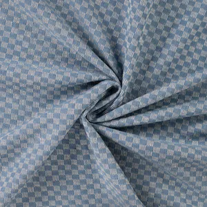 Hovedbilde Checks Lys Bl&aring; - Denim Jacquard