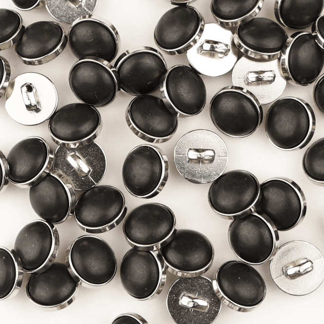 Hovedbilde Spot Sort - 10 mm Resin Knapp