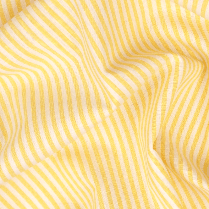 Hovedbilde Ministripe Gul - Fast Bomull