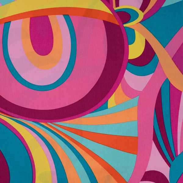 Swirly Pink - Vevd Viskose/Bomull