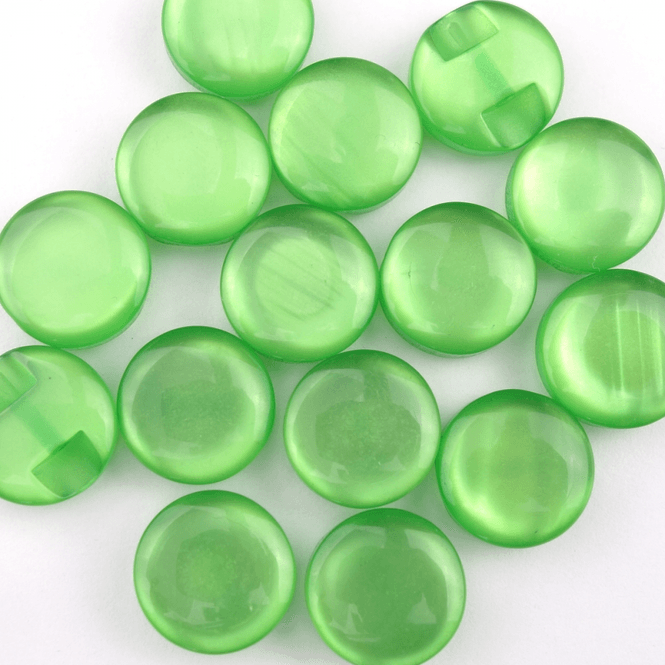 Hovedbilde Candy Eplegrønn - 11 mm Resin Knapp