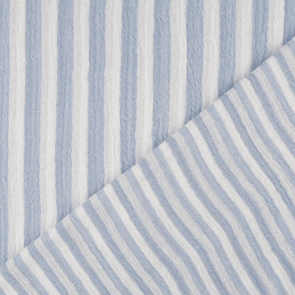 Stripeduo Bl&aring; - Musselin