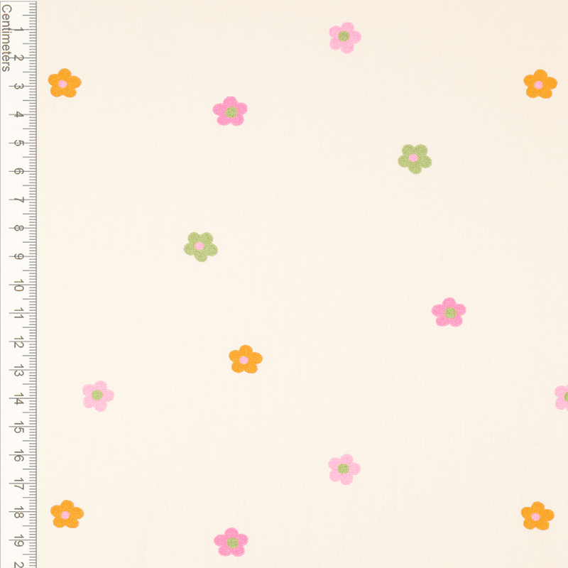 Flower Sprinkle Ecru - Fast Bomull