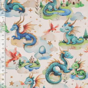 Hovedbilde Sleepy Dragons - Fast Bomull