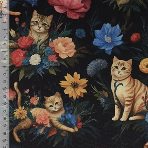 Hovedbilde Midnight Garden Cats - Kanvas