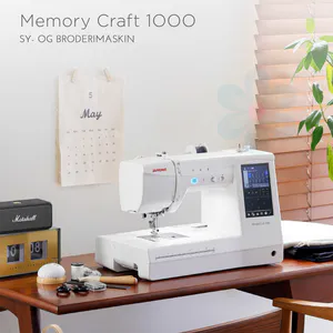 Hovedbilde Janome Memory Craft 1000 Silky White Sy- og Broderimaskin