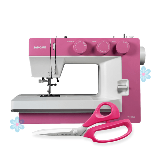 Janome 1522 Cherry Blossom Pink m/Saks og veskem&oslash;nster