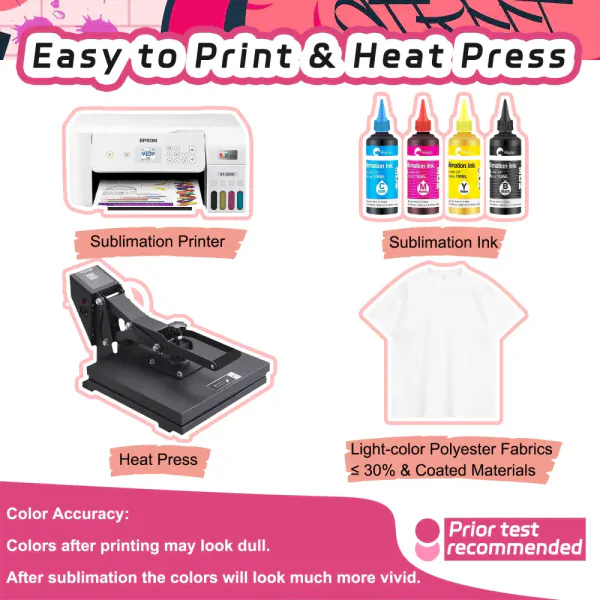 Sublimeringsark A4 TeckWrapCraft, 21x30 cm 100 stk