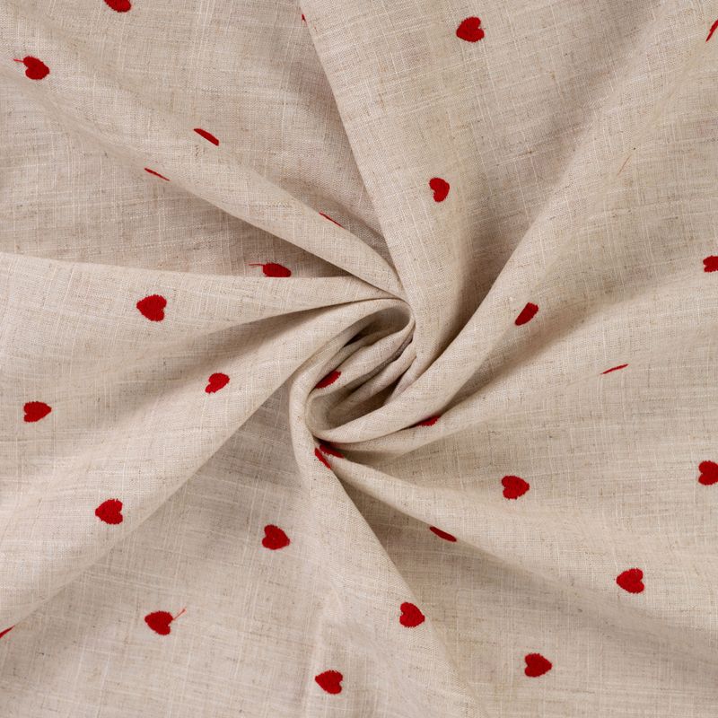 Nature Hearts - Brodert Viskose/Lin