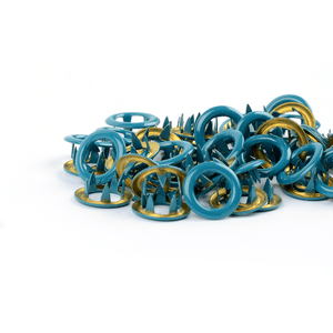 Hovedbilde Petrol TD metalltrykknapper - 10 stk