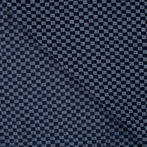 Hovedbilde Checks M&oslash;rk Bl&aring; - Denim Jacquard
