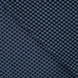 Hovedbilde Checks M&oslash;rk Bl&aring; - Denim Jacquard