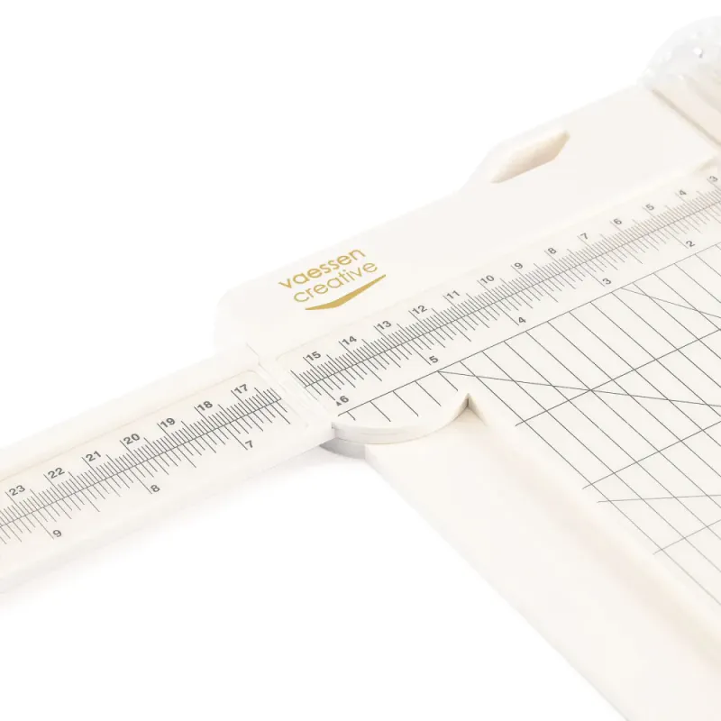 Papirkutter m/Falseverktøy - Offwhite