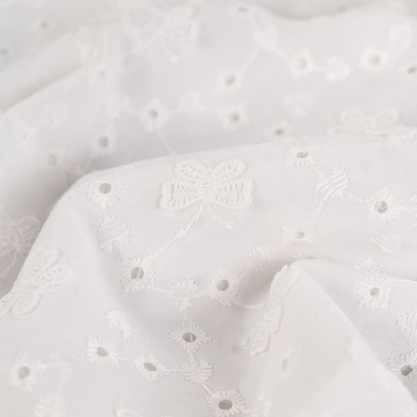 Sommerfugl - Brodert Bomull