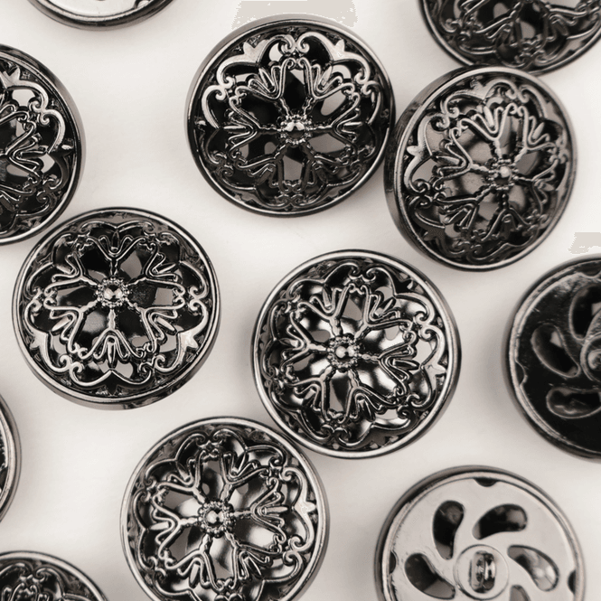 Hovedbilde Elrond Gunmetal - 25 mm Metall Knapp