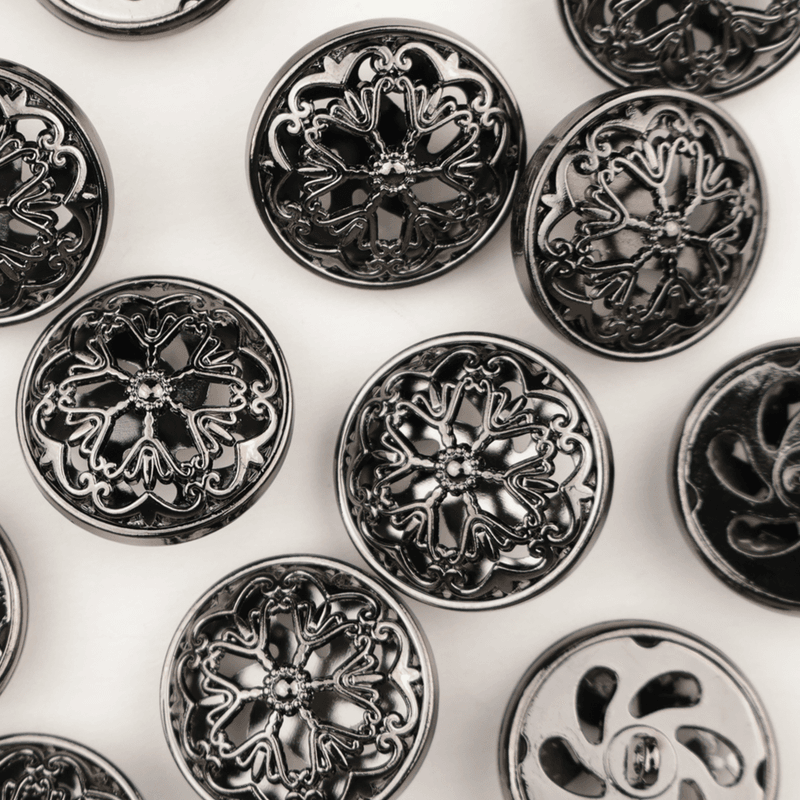 Elrond Gunmetal - 25 mm Metall Knapp