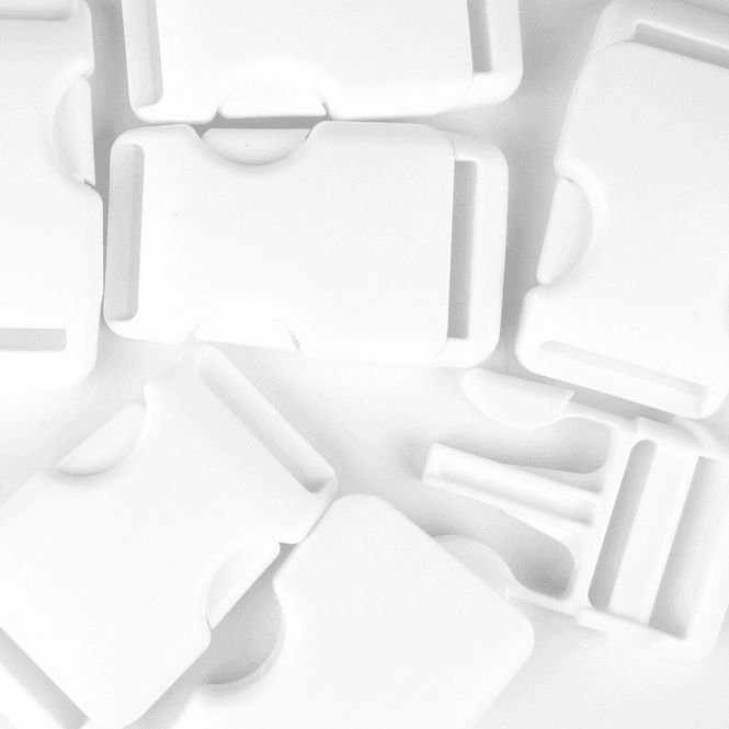 Hovedbilde Hvit - Plastspenne 25 mm