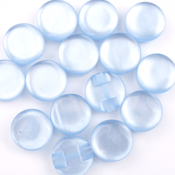 Hovedbilde Candy Lys Blå - 11 mm Resin Knapp