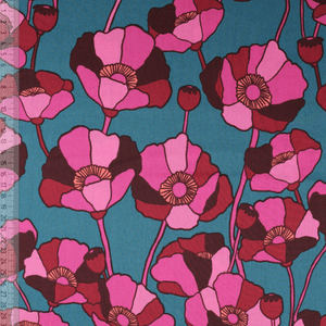Hovedbilde Poppy Garden Petrol - Fast Bomull/viskose
