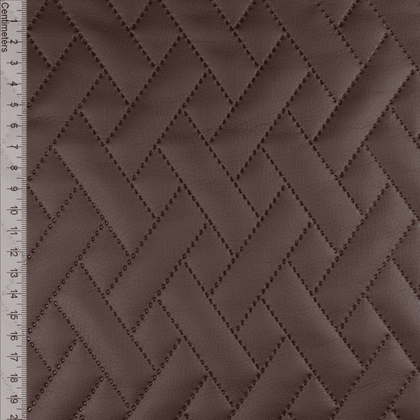 Mahogni Chevron - Quiltet Skai