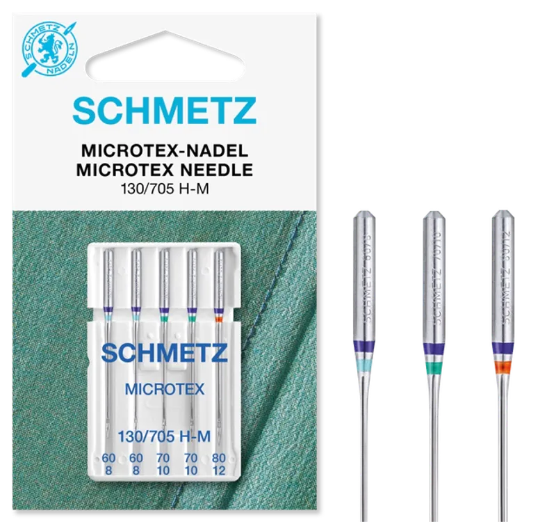 Schmetz Symaskinnåler Microtex 60-80/8-12 - 5 stk
