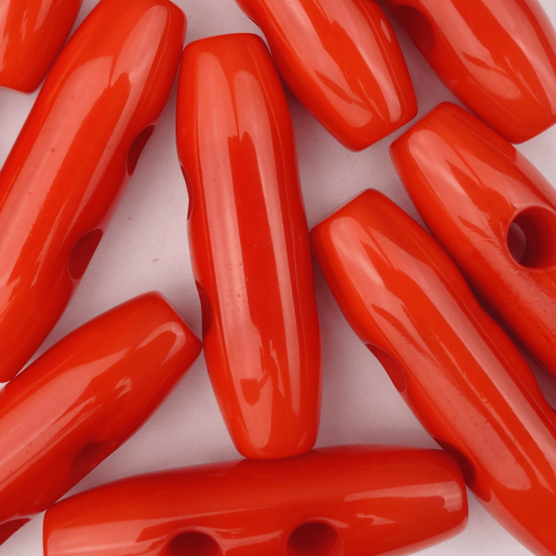 Delhi Orange - 38x11 mm Resin Knapp