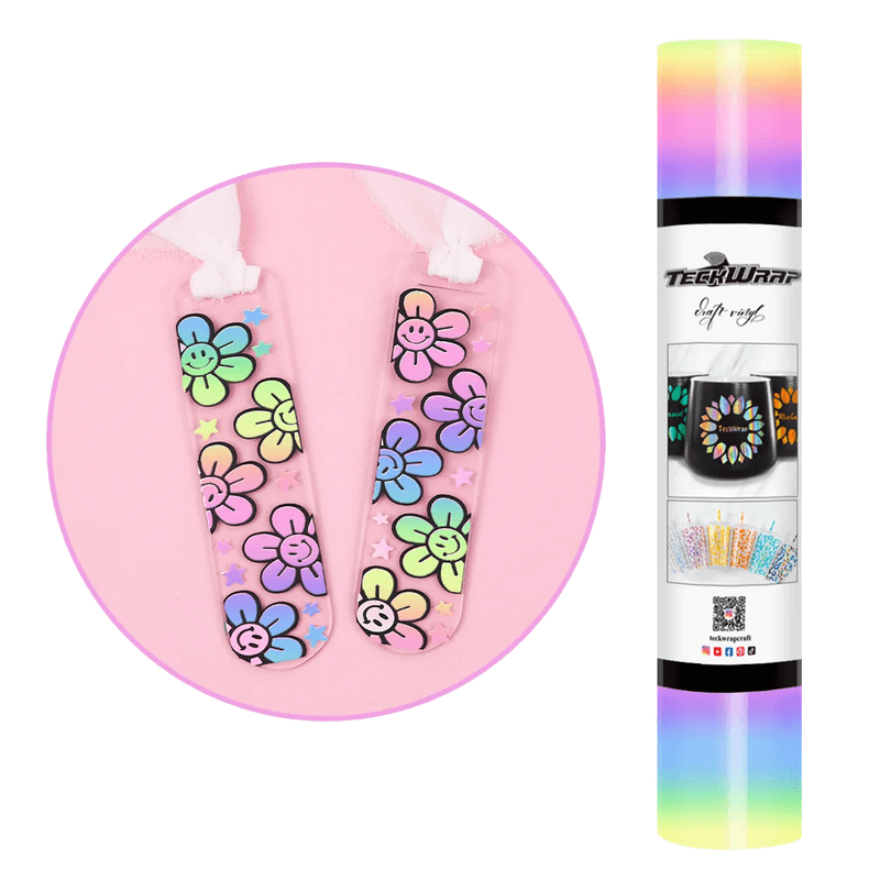 Candy Color Dekorvinyl - Rainbow Stripes 30x30cm