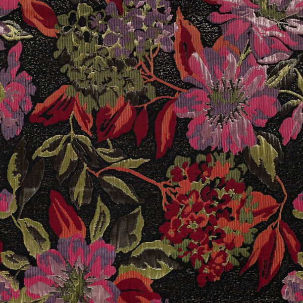 Dark Floral - Jacquard Metallic