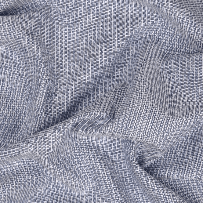 Hovedbilde Pinstripe Denimblå - Lin/Bomull