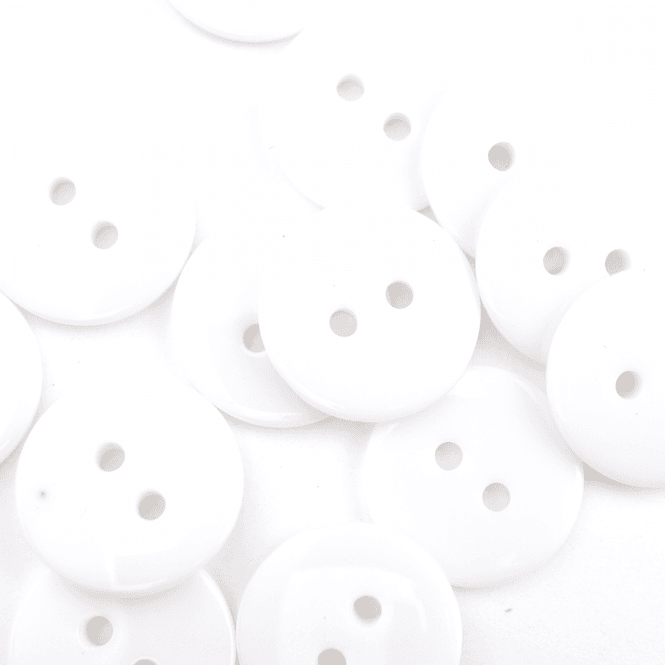 Hovedbilde Basic Hvit - 18  mm Resin Knapp