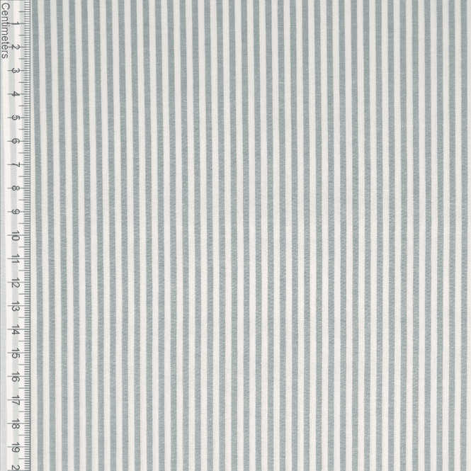 Hovedbilde Ministripe Teal - Fast Bomull