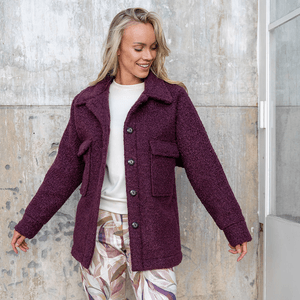 Hovedbilde Aubergine - Teddy Boucle