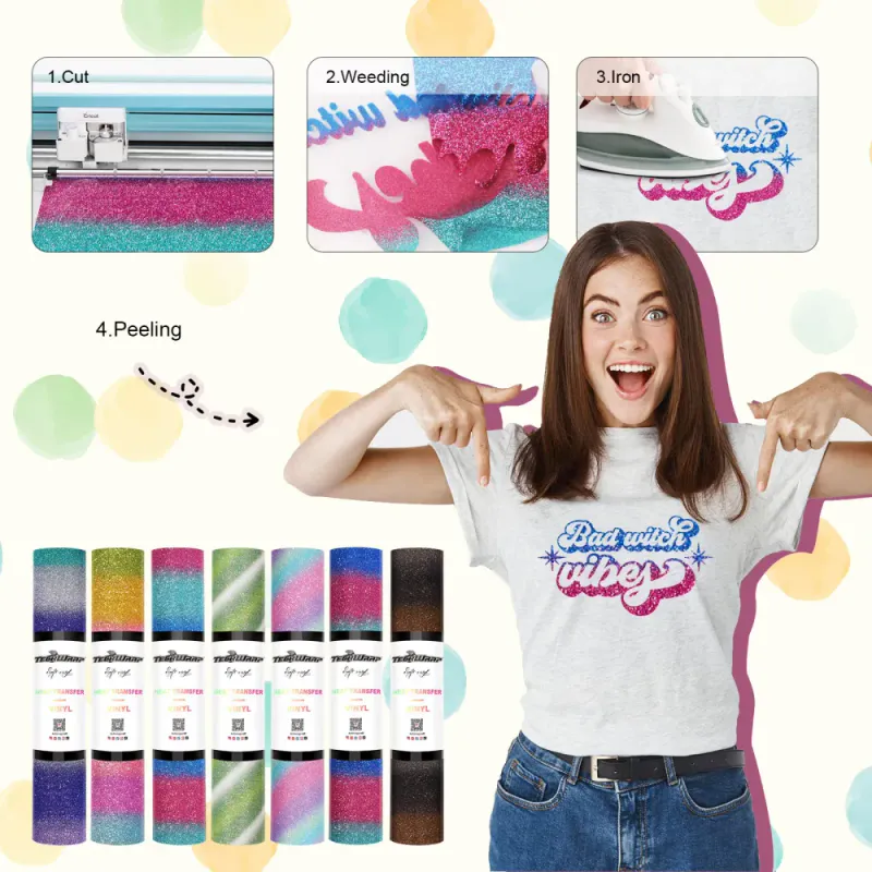 Samlepakke Ombré Glitter HTV