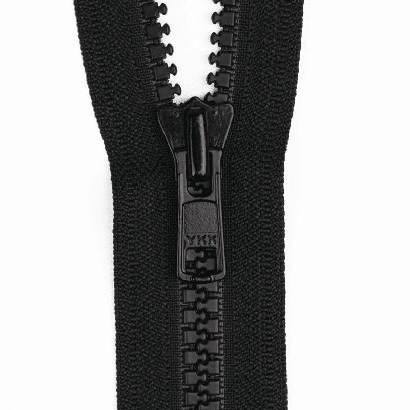Sort - Vislon Delbar Glidelås (8 mm) - 65 cm