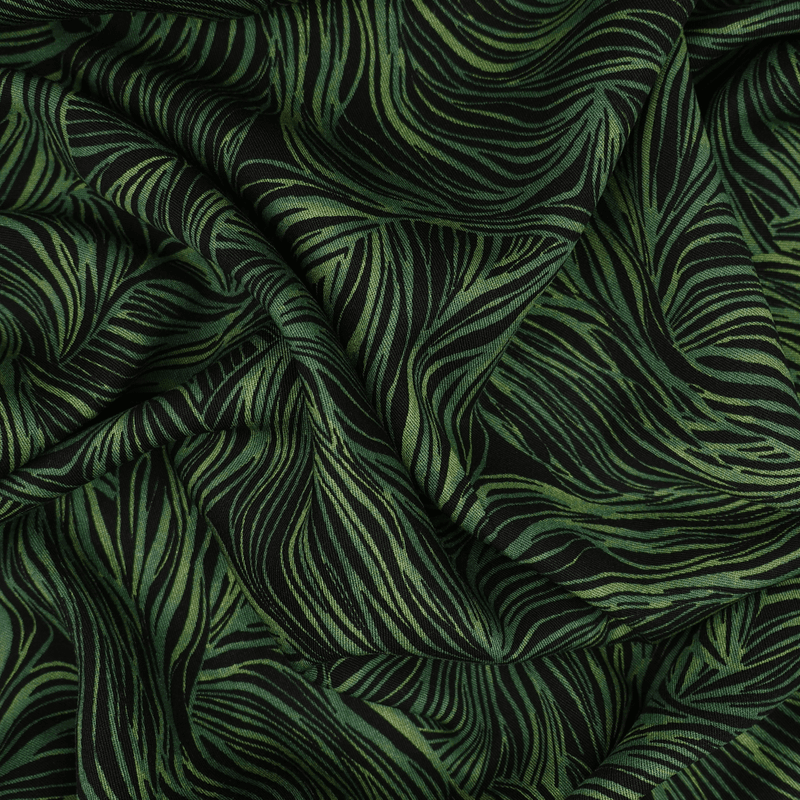 Wavey Green - Viskose Twill
